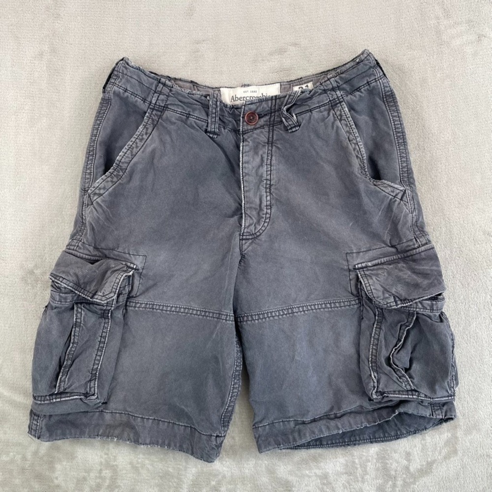 Vintage Abercrombie & Fitch Paratrooper Cargo Shorts in Grey Men 31 Heavyweight